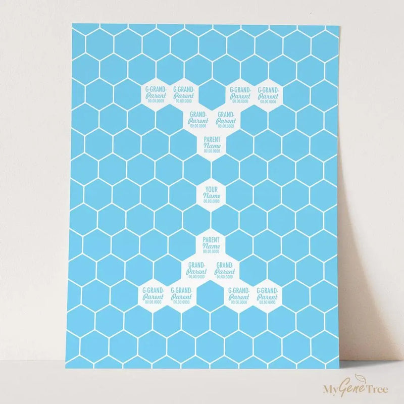 Honeycomb Powder Family Tree Customized Digital Family Tree Template mygenetree 