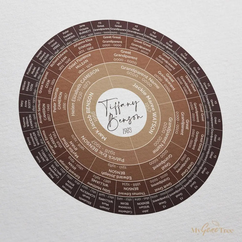 'Limited Edition' Halo Coffee Family Tree Digital Family Tree Template mygenetree 