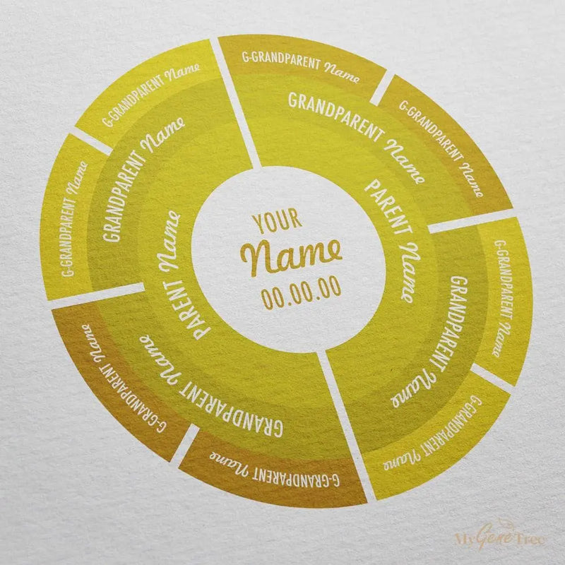 Split Pea Pineapple Family Tree Customized Digital Family Tree Template mygenetree 
